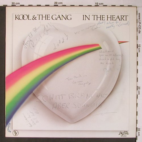 Kool & The Gang: In The Heart, Widmungen, vg+/m-, De-Lite (540055), F, 1983 Typ: LP Best.-Nr.: X6637 Preis: 50,00 Euro