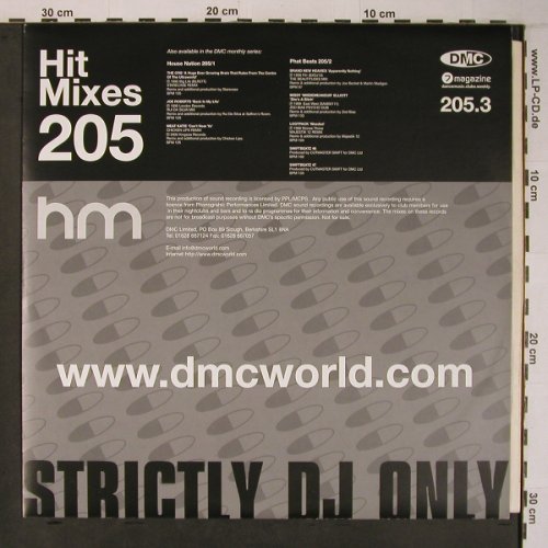 V.A.Hit Mixes 205: Lou Bega,ChakaKhan,Madonna,A Bit of, DMC (205.3), UK Typ: 12" Best.-Nr.: X6654 Preis: 20,00 Euro