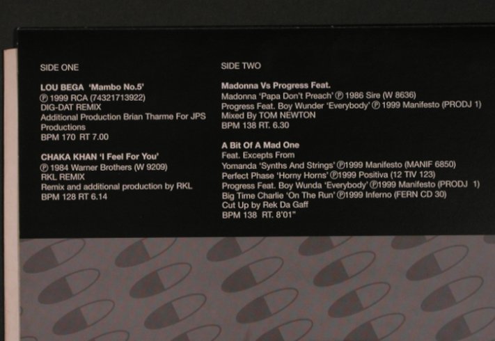 V.A.Hit Mixes 205: Lou Bega,ChakaKhan,Madonna,A Bit of, DMC(205.3), UK,  - 12inch - X6654 - 20,00 Euro