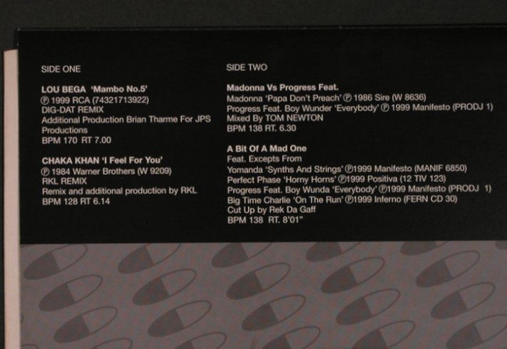 V.A.Hit Mixes 205: Lou Bega,ChakaKhan,Madonna,A Bit of, DMC (205.3), UK Typ: 12" Best.-Nr.: X6654 Preis: 20,00 Euro