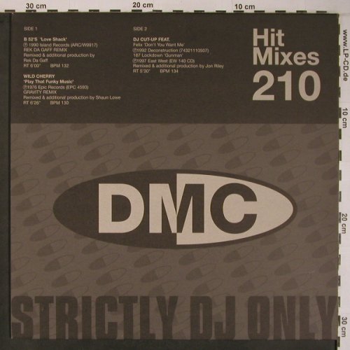V.A.Hit Mixes 210: B'52's, Wild Cherry, DJ Cut-Up, DMC(210.3), UK, 2000 - 12inch - X6657 - 12,50 Euro