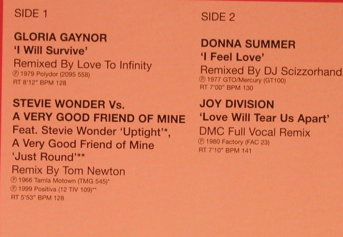 V.A.Hit Mixes 198: Gloria Gaynor,StWonder,D.Summer,Joy, DMC(198/3), UK, 1999 - 12inch - X6660 - 20,00 Euro