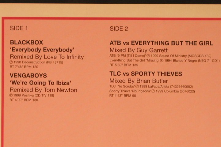 V.A.Hit Mixes 193: Blackbox,Vengaboys,ATBv, TLCvSporty, DMC(199/3), UK, 1999 - 12inch - X6661 - 20,00 Euro