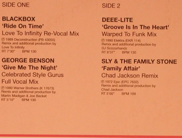 V.A.Hit Mixes 200: BlackBox,G.Benson,Deee-Lite,Sly&tFS, DMC (200/3), UK, m /vg+, 1999 Typ: 12" Best.-Nr.: X6662 Preis: 17,50 Euro