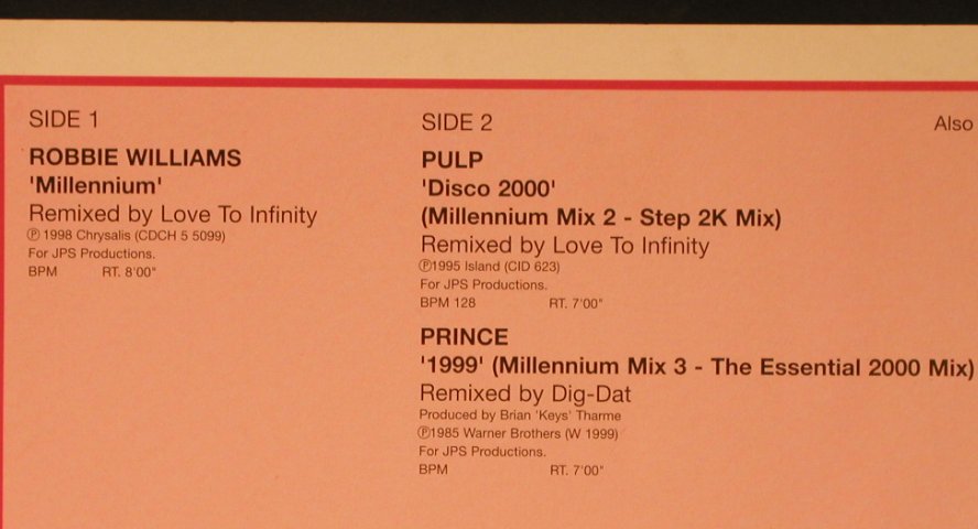 V.A.Hit Mixes 204: Robbie Williams,Pulp,Prince, DMC (204/3), UK, 1999 Typ: 12" Best.-Nr.: X6666 Preis: 20,00 Euro