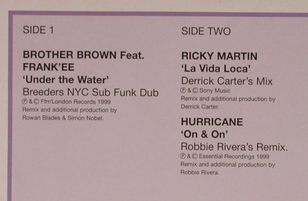 V.A.House Nation 199: BrotherBrown,RickyMartin,Hurricane, DMC(199/1), UK, 1999 - 12inch - X6669 - 9,50 Euro