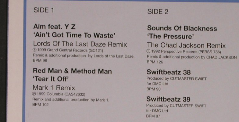 V.A.Phat Beats 201: Aim f.YZ,RedMan,MethodeM.Sound oB, DMC (201/2), UK, 1999 Typ: 12" Best.-Nr.: X6680 Preis: 9,00 Euro