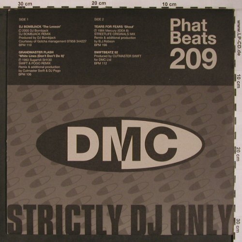 V.A.Phat Beats 209: DJ Bombjack,GrandmFlash,TearsfFears, DMC(209.2), UK, 2000 - 12inch - X6686 - 9,50 Euro