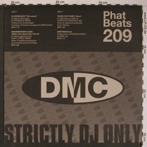 V.A.Phat Beats 209: DJ Bombjack,GrandmFlash,TearsfFears, DMC (209.2), UK, 2000 Typ: 12" Best.-Nr.: X6686 Preis: 9,00 Euro