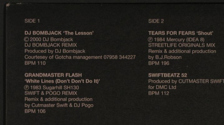 V.A.Phat Beats 209: DJ Bombjack,GrandmFlash,TearsfFears, DMC (209.2), UK, 2000 Typ: 12" Best.-Nr.: X6686 Preis: 9,00 Euro