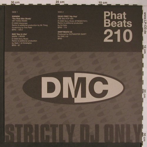 V.A.Phat Beats 210: Eminem,Nas,DeadPrez,Swiftbeats, DMC(210.2), UK, 2000 - 12inch - X6689 - 9,50 Euro