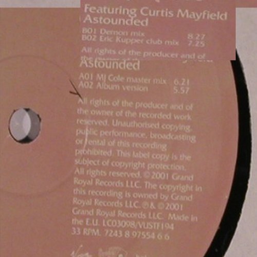 BranVan3000: Astounded*4, f.C.Mayfield,NO COVER, Virgin (7243 8 97554 66), EU, 2001 Typ: 12" Best.-Nr.: X6789 Preis: 6,00 Euro