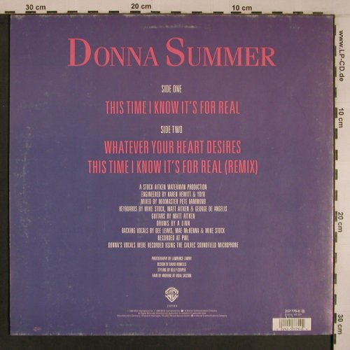 Summer,Donna: This Time I Know It's For Real*2+1, WB(257 779-0), D, 1989 - 12inch - X6885 - 5,00 Euro