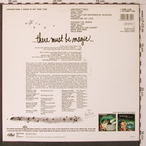 Cole,Nat King: Unforgettable,Ri, Capitol (EMS 1100), UK, 1955 Typ: LP Best.-Nr.: X7176 Preis: 7,50 Euro