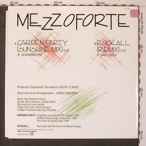 Mezzoforte: Garden Party,6:00(SunShine mx) +1, Steinar(STE 1280), UK, 1984 - 12inch - X7342 - 6,00 Euro