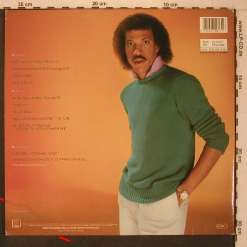 Richie,Lionel: Same, m-/VG+, Motown (ZL 72017), D, 1982 Typ: LP Best.-Nr.: X7547 Preis: 5,00 Euro