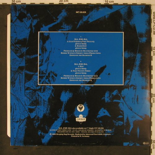 Sims,Joyce: All And All*4, Blow Up(INT 125.559), D, 1986 - 12inch - X7677 - 4,00 Euro
