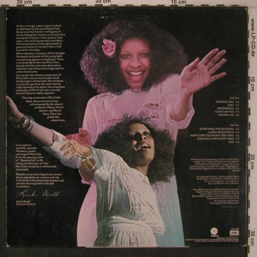Cole,Natalie: Inseparable, Capitol (ST-11429), US, 1975 Typ: LP Best.-Nr.: X7874 Preis: 9,00 Euro