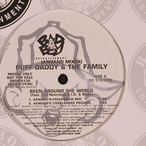 Puff Daddy & The Family: Been Around The World*2+2,Promo, Bad Boy(), US, 1997 - 12inch - X8398 - 4,00 Euro