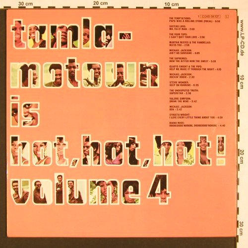 V.A.Tamla-Motown Vol.4: is Hot,Hot,Hot!, 14Tr., Foc, Motown (C 048-94107), D, 1973 Typ: LP Best.-Nr.: X8411 Preis: 9,00 Euro