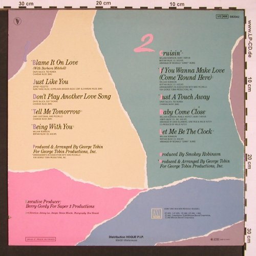Robinson,Smokey: Blame It On Love-Great Hits, Motown (542042), F, 1983 Typ: LP Best.-Nr.: X8438 Preis: 6,00 Euro