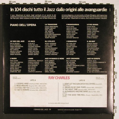 Charles,Ray: Same, Foc, I Grandi del Jazz (GDJ 29 297671), I Typ: LP Best.-Nr.: X8446 Preis: 6,00 Euro