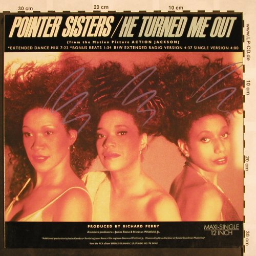 Pointer Sisters: He Turned me out*4,ext.danceMx, RCA(PT 49578), D, 1988 - 12inch - X850 - 3,00 Euro
