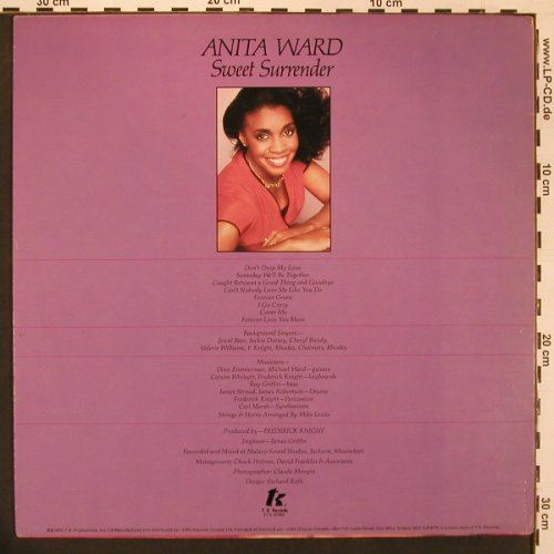 Ward,Anita: Sweet Surrender, vg+/m-, T.K Records (PTK 92065), CDN, 1979 Typ: LP Best.-Nr.: X8995 Preis: 5,00 Euro