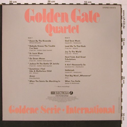 Golden Gate Quartet: Goldene Serie International, EMI (64 973), D Typ: LP Best.-Nr.: X9095 Preis: 5,00 Euro