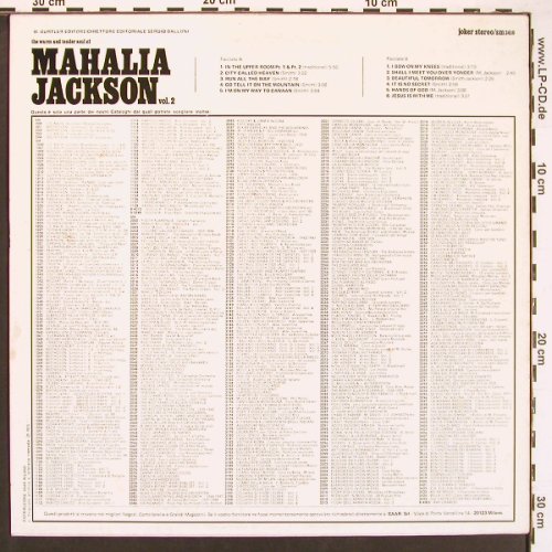 Jackson,Mahalia: The Warm And Tender Soul Of, Vol.2, Joker(SM 3610), I, 1973 - LP - X9237 - 5,00 Euro