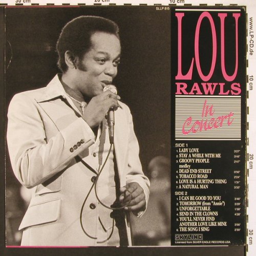Rawls,Lou: In Concert, vg+/m-, Skyline (SLLP 815),  Typ: LP Best.-Nr.: X9298 Preis: 6,00 Euro