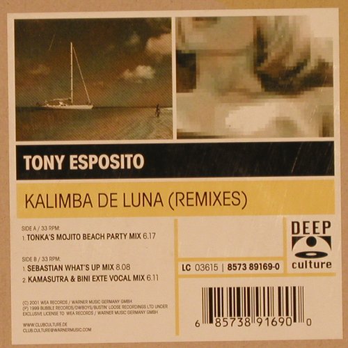 Esposito,Tony: Kalimba De Luna (Remixe)*3, Deep Culture(8573 89169-0), D, 2001 - 12inch - X9589 - 5,00 Euro