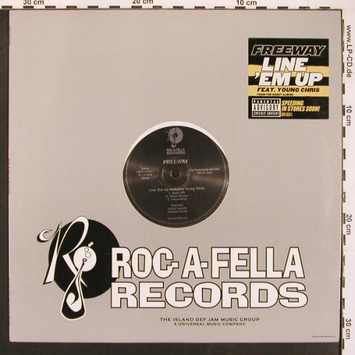 Freeway: Line'Em Up*3 / Roc the Mic rmx*3, Roc-A-Fella Records (DEFR 15573-1), US,Promo, 2002 Typ: 12" Best.-Nr.: X9607 Preis: 4,00 Euro
