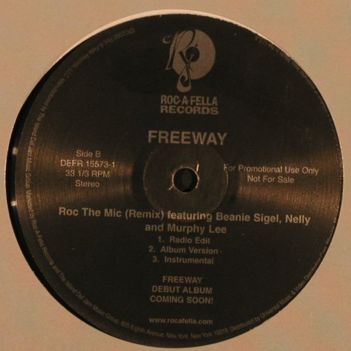 Freeway: Line'Em Up*3 / Roc the Mic rmx*3, Roc-A-Fella Records (DEFR 15573-1), US,Promo, 2002 Typ: 12" Best.-Nr.: X9607 Preis: 4,00 Euro