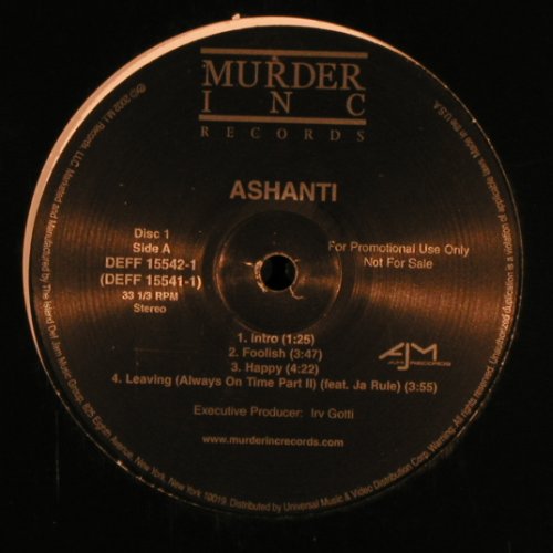 Ashanti: Same, FLC, Murder Inc. Rec. (DEFF 15542-1), US, Promo, 2002 Typ: 2LP Best.-Nr.: X9626 Preis: 20,00 Euro