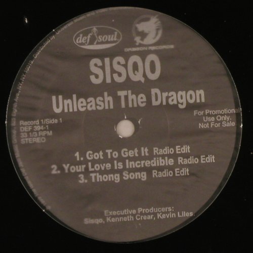 Sisqo: Unleash The Dragon / Got to get it, DefSoul Promo(DEF 394-1), US,FLC, 1999 - 12"*2 - X9654 - 6,00 Euro