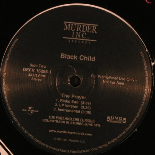 Vita / Black Child: Justify My Love*3 / The Prayer*3, Murder Inc. Records(DEFR 15293-1), US, 2001 - 12inch - X9657 - 4,00 Euro