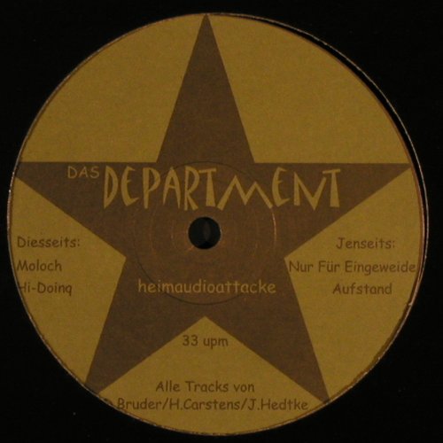 Department ,Das: Heimaudioattacke, 4 Tr.,LC, P-Pack Rec (PPR001), D, 1999 Typ: 12" Best.-Nr.: X9670 Preis: 5,00 Euro