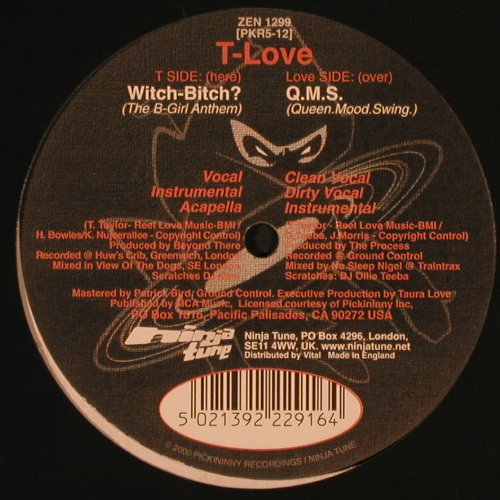 T-Love: Witch Bitch*3+3, Ninja Tune(ZEN 1299), UK, 2000 - 12inch - X9685 - 5,00 Euro