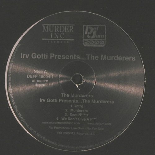 Irv Gotti: Presents...The Murderers, MurderInc. (DEFF 15004-1), US, Promo, 2000 Typ: 2LP Best.-Nr.: X9711 Preis: 9,00 Euro
