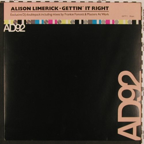 Limerick,Alison: Gettin'it Right*3+ 12", Arista (GETT1), , 1992 Typ: 12"*2 Best.-Nr.: X9914 Preis: 5,00 Euro