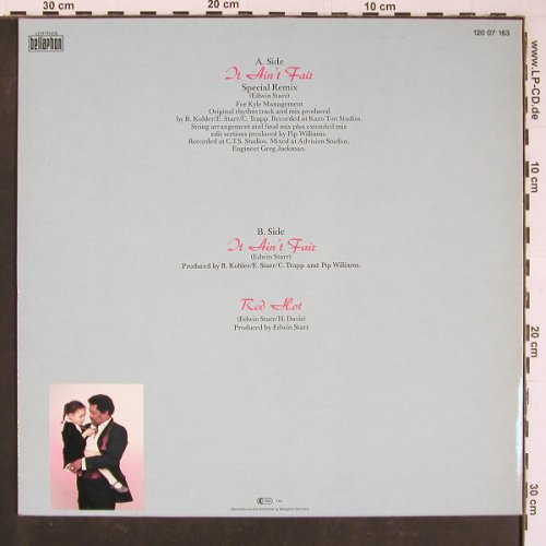 Starr,Edwin: It Ain't Fair (sp.rmx)+2, Bellaphon(120 07 163), D, 1985 - 12inch - Y1125 - 3,00 Euro
