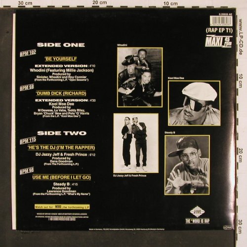 V.A.The Word 4 Tracker: Whodini,Kool Moe Dee, Jezzy Jeff.., Jive / RAP EP T1 (6.20828 AE), D, 1987 Typ: 12" Best.-Nr.: Y1345 Preis: 5,00 Euro
