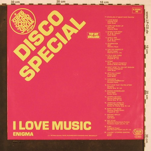 Enigma: I Love Music, 2*20 Tr. Mix, Creole(6.20095 AE), D, 1981 - 12inch - Y1346 - 5,00 Euro