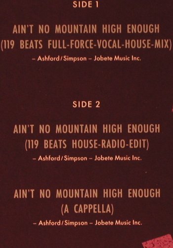 Paris Red: Ain't No Mountain High Enough *3, DancePool(657866 9), NL, 1992 - 12inch - Y1590 - 5,00 Euro