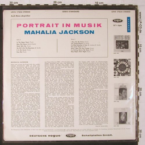 Jackson,Mahalia: Portrait In Musik, vg+/m-, Vogue(LDVS 17034), D, 1965 - LP - Y1645 - 6,00 Euro