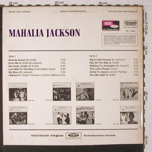 Jackson,Mahalia: Same, Mode Serie / Vogue(MDINT 9602), D, 1967 - LP - Y1684 - 9,00 Euro