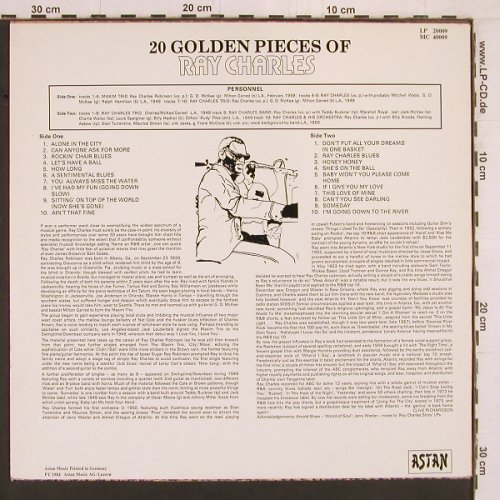 Charles,Ray: 20 Golden Pieces Of, Astan/Bulldog Rec.(20009), D, 1984 - LP - Y1950 - 6,00 Euro