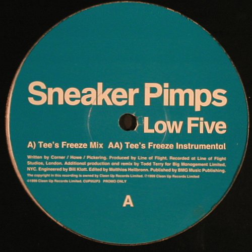 Sneaker Pimps: Low Five (Tee'sFreeze mix/instr.), Clean Up, Promo(CUP052P3), UK, LC, 1999 - 12inch - Y2015 - 4,00 Euro