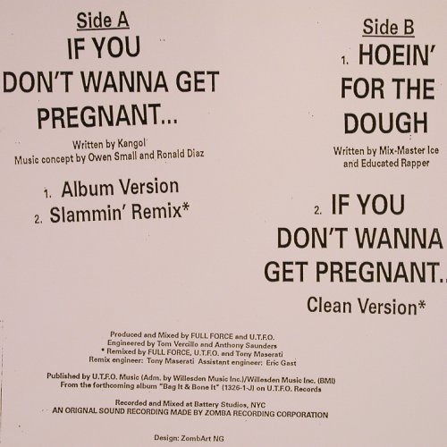UTFO: If You Don't Want To Get Pregnant, Jive (1402-1-JD), US, 4Tr., 1990 Typ: 12" Best.-Nr.: Y2049 Preis: 5,00 Euro